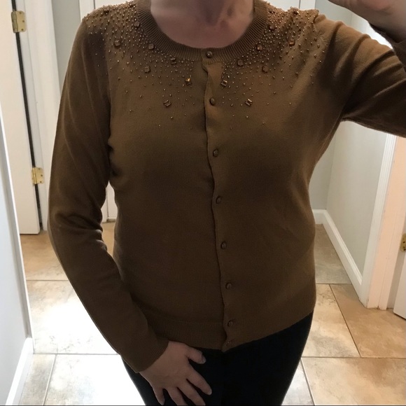 NY & Co. Vintage Cardigan Brown - Picture 3 of 9